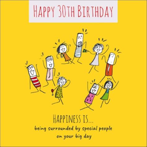 Happiness Is Happy 30th Birthday Greeting Card Cards
