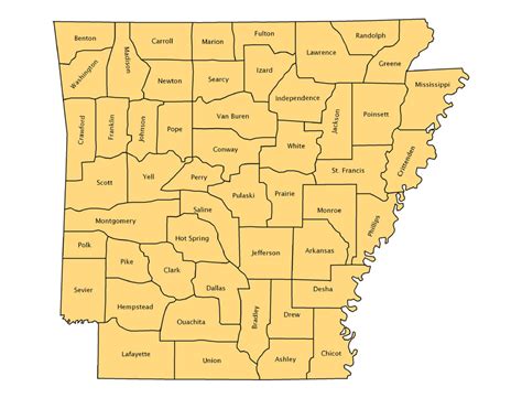Arkansas Counties Map 1850 Encyclopedia Of Arkansas