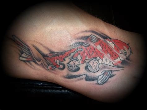 Koi Fish Foot Tattoo A Photo On Flickriver