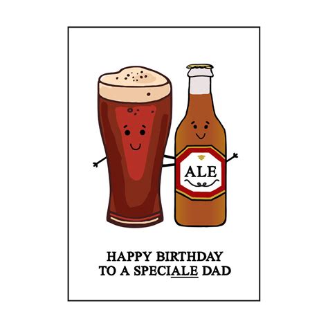 Speciale Dad Funny Beer Birthday Card For Dad By Of Life And Lemons
