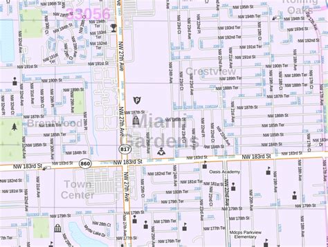 Miami Gardens Map Florida