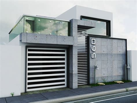 Una de las características de la arquitectura moderna es desplantar el proyecto en terrazas, así se jerarquiza el proyecto en fachada. Casa con terraza con baranda de cristal