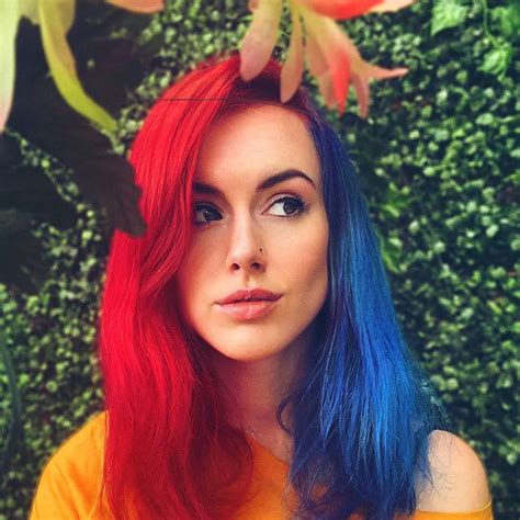 Their colorist will have to work hard, because this process is best carried out by a professional color expert. Red and Blue Hair in 2020 | Split dyed hair, Short red ...