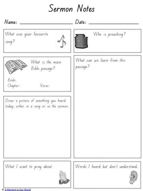 *each sermon outline could easily be broken up into series of its own. 17 Best images about Sermon Notes for Kids on Pinterest ...