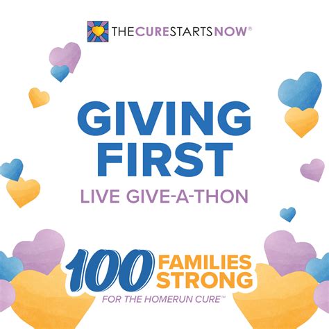 The Cure Starts Now Teams Up With Over 200 Families For A Give A Thon
