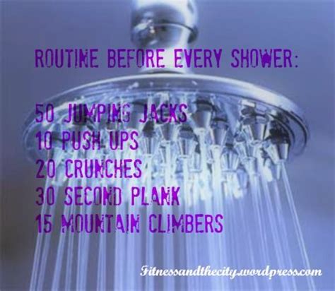 Workouts Before Shower Workout Shower Workout Workout