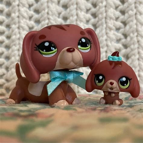 Toys Littlest Pet Shop Lps Mommy And Baby Dachshund Dogs Poshmark