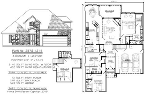 Foot Wide House Plans Narrow Story Floor Plans Foot Wide