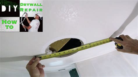 How To Patch Drywall Hole On A Ceiling Diy Drywall Repair Tutorial
