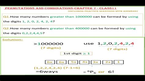 Class11 How Many Numbers Greater Than 1000000 Can Be Formed By Using