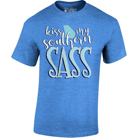 State Life Womens Georgia Kiss My Southern Sass Short Sleeve T Shirt Academy