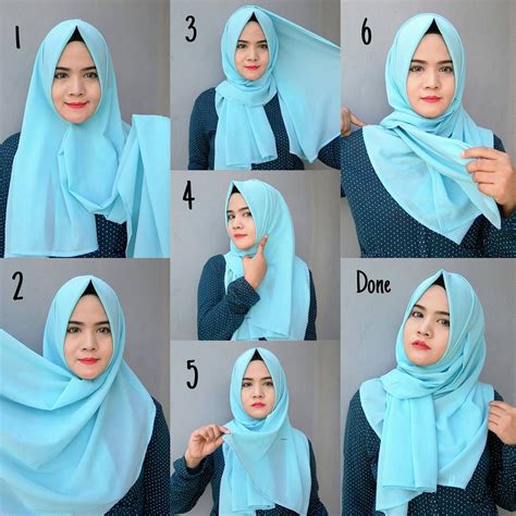 Gambar Tutorial Hijab Modern Simple Ragam Muslim