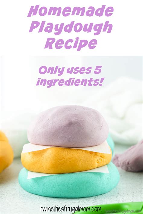 Homemade Playdough Recipe Only 5 Ingredients Twin Cities Frugal Mom