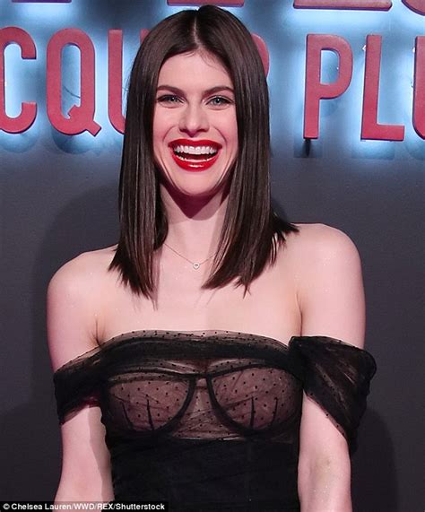 Alexandra Daddario Goes Braless Under Sheer Gown For Dior Bash In La Daily Mail Online