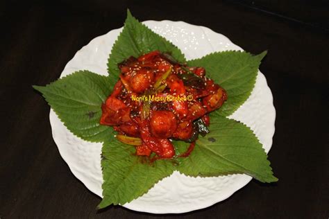 Korean Food Photo Spicy Stirfried Fish Cakes On