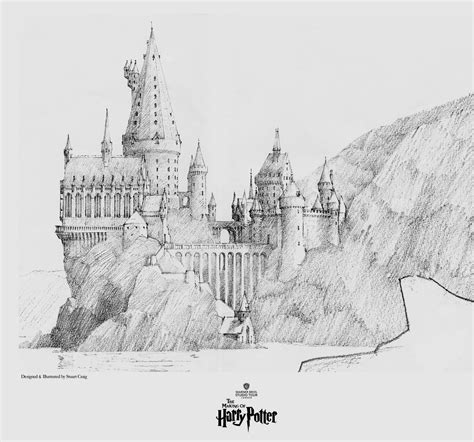 harry potter art a view of hogwarts by stuart craig the incredible art gallery harry