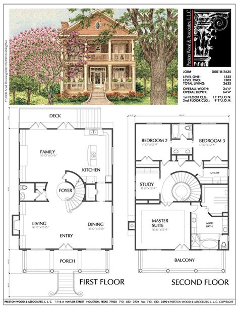 Two Story House Plans With An Open Floor Plan And Second Level Living