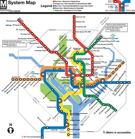 Washington Dc Subway Map Metro •