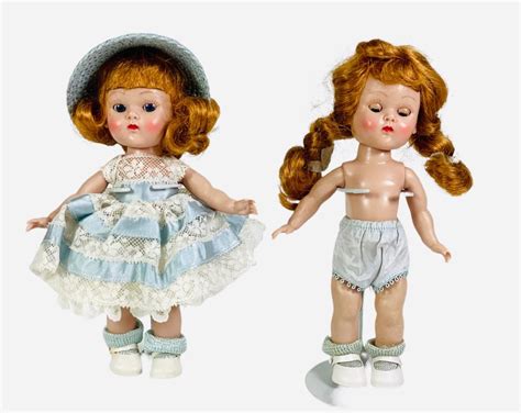 Lot Pair 8 Vogue Ginny Dolls 1955 1956 From The Tiny Miss Series