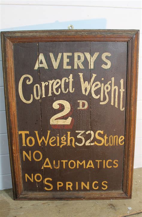 Antiques Atlas - Original Wooden Trade Sign Avery Scales C. 1900