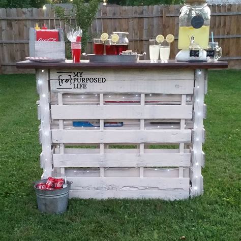 Portable Folding Diy Pallet Bar Great For Weddings Tailgating And