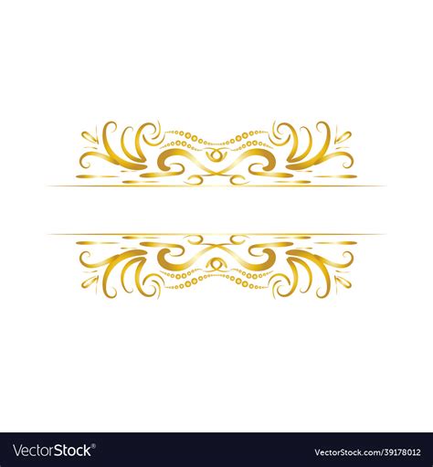 Luxury Gold Title Border Png Royalty Free Vector Image