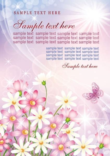 Colorful Flowers Background Vector Eps Uidownload