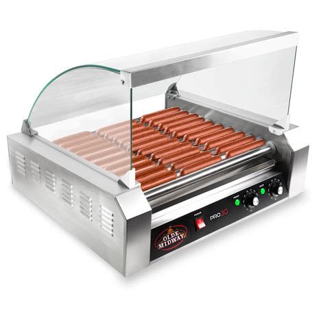 Olde Midway Electric 30 Hot Dog 11 Roller Grill Cooker Machine 1200