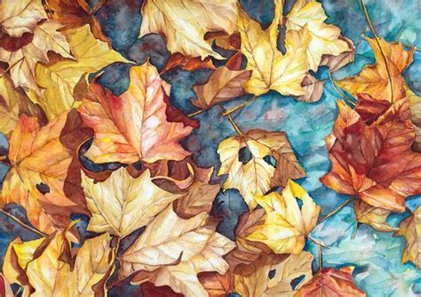 Autumn Leaves Painting Autumn Leaves Art Watercolor Leaves Watercolor Paintings