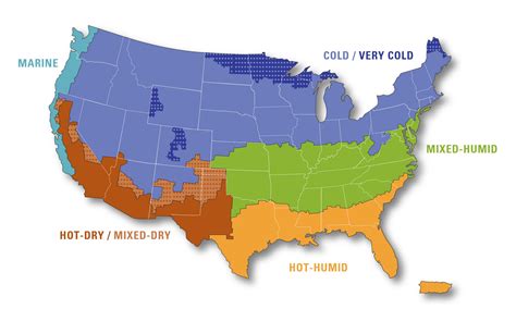 Map Of The American Climates Zones