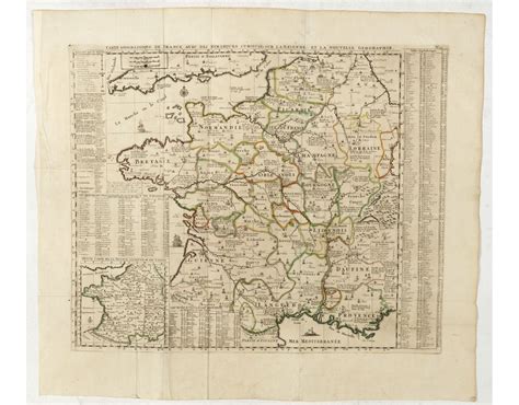 Chatelain H Carte Geographique Du Royaume De France Avec Des