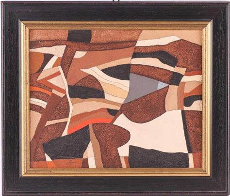 Unknown Cubist Composition Mid 20th Century Modern English Oil On