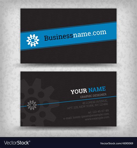 Abstract Creative Business Cards Set Template Vector Image