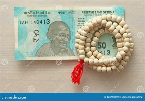 A New Banknote Of India With A Denomination Of 50 Rupees Indian