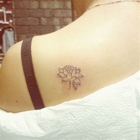 Lotus Flower Tattoo Shoulder Blade