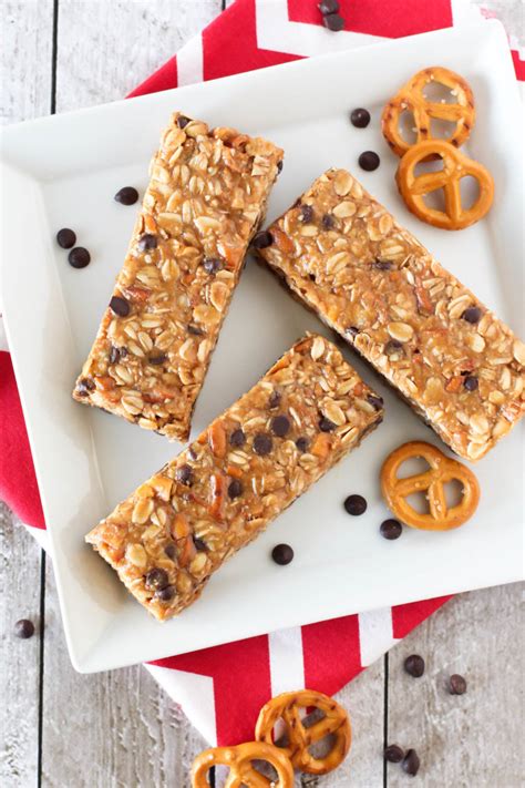 Gluten Free Peanut Butter Pretzel Granola Bars Sarah Bakes Gluten Free