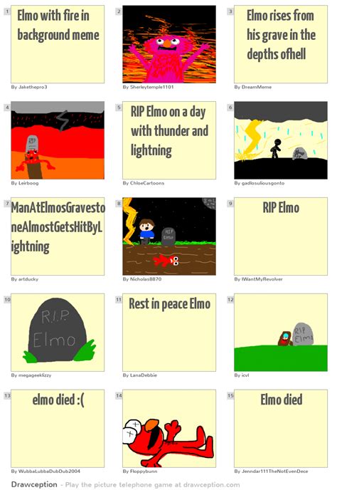 We did not find results for: Elmo with fire in background meme - Drawception