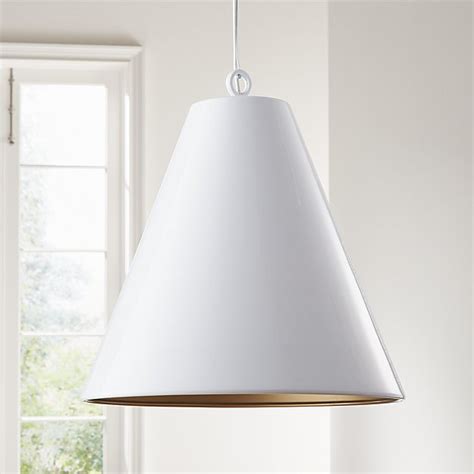 By novogratz x globe electric (2) Rodan White Metal Cone Pendant Light + Reviews | Crate and Barrel Canada