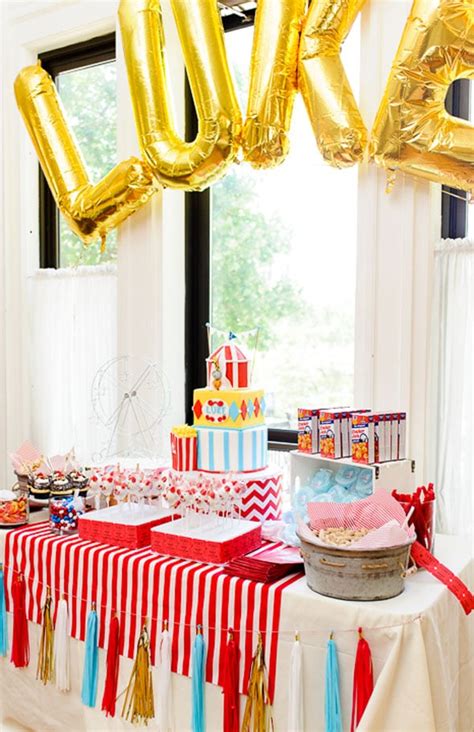 Circus carnival party circus theme party carnival birthday parties circus birthday birthday party themes decoration cirque carnival decorations birthday decorations balloon. Circus Themed First Birthday Party - Pretty My Party