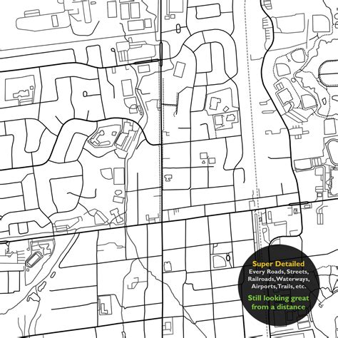 Aurora Ontario Map Print On Canada Map Art Poster Toronto Etsy