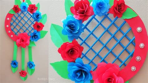 What should i put on my wall to make my room stand out? Paper Rose Wall Decor - Wall Hanging Craft Ideas - DIY ...