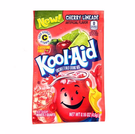 Kool Aid Cherry Limeade Unsweetened Drink Mix 4 6g