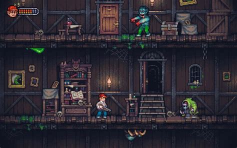 Russian Remake Of ‘dangerous Dave In The Haunted Mansion Pixel Art