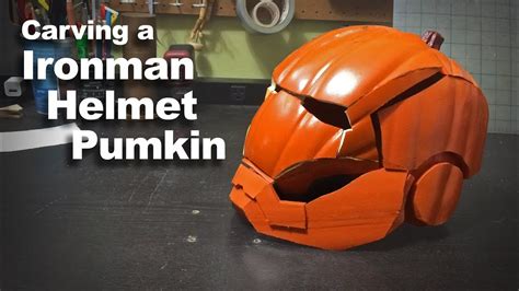Carvingmaking An Ironman Helmet Halloween Pumpkin Jack O Lantern