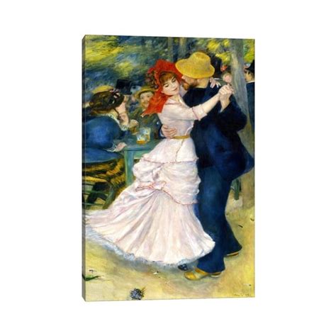 Icanvas Dance At Bougival By Pierre Auguste Renoir Canvas Print