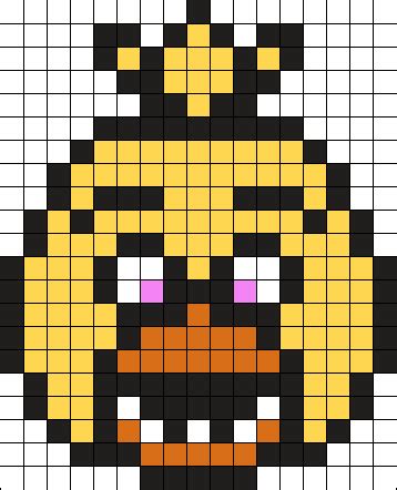 Chica Fnaf X Perler Bead Pattern Bead Sprites Characters Fuse Bead Patterns Pixel