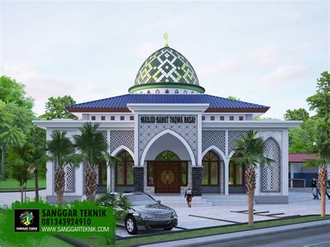 Desain Masjid Minimalis Modern 16 X 20 1 Lantai Sanggar Teknik