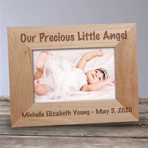 Engraved Little Angel Baby Picture Frame Tsforyounow