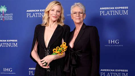 Hollywood News Jamie Lee Curtis And Cate Blanchett Celebrated Oscar Noms With A Cake On Set Of