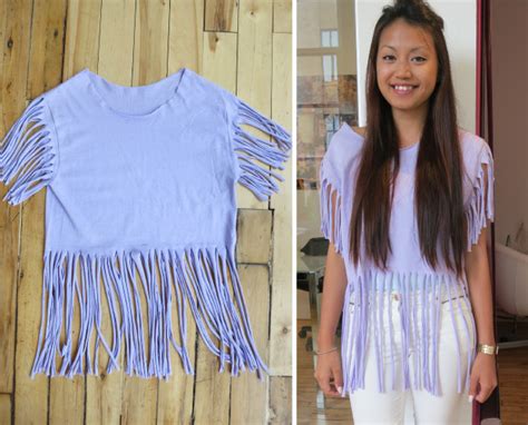 This will ensure the design doesn't bleed through to. DIY Projects to Try: Make Your Own Fringe T-shirt - Pretty Designs